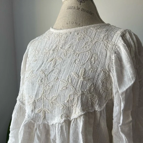 House of Harlow 1960 embroidery half sleeve blouse - Picture 3 of 8